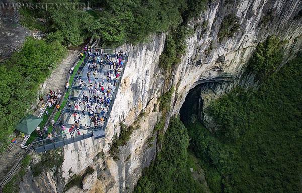 天生三桥悬崖玻璃眺台精美图片